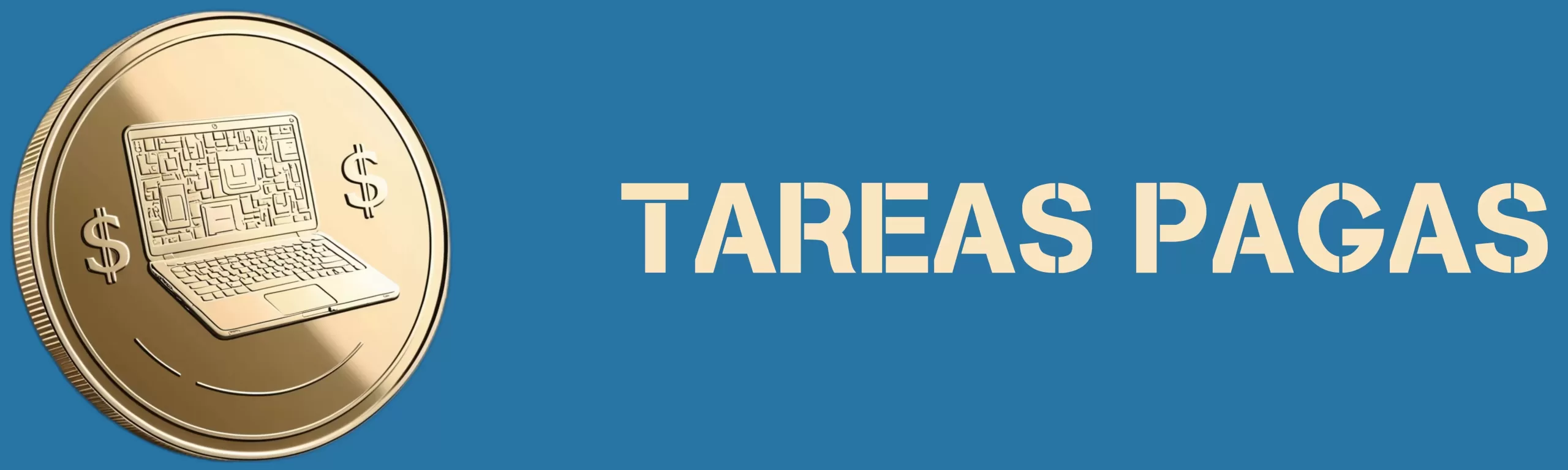 Tareas pagas banner fondo azul